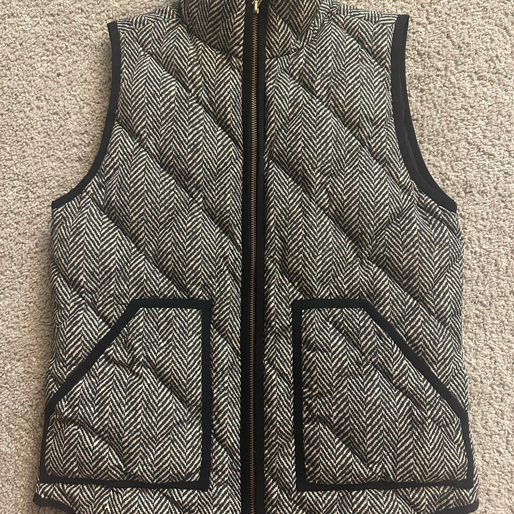 J.Crew Herringbone Quilted Vest